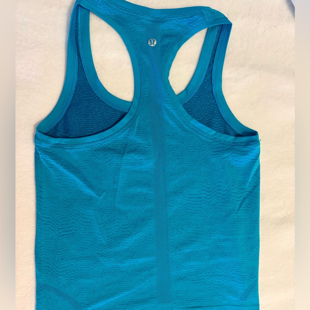 Blue Lululemon tank top size 4